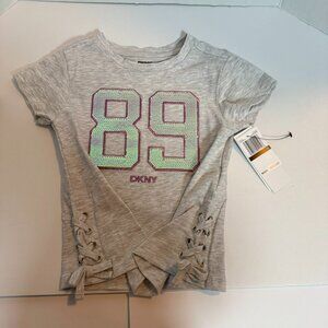 - Girl's T- Shirt - DKNY - Gray - Size 5 - NEW w/TAGS